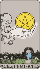 Át Tiền, Ace of Pentacles