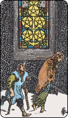 Năm Tiền, Five of Pentacles