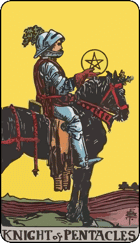 Hiệp Sĩ Tiền, Knight of Pentacles