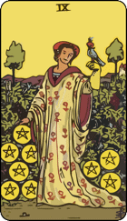 Chín Tiền, Nine of Pentacles