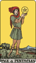 Lính Tiền, Page of Pentacles