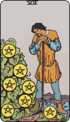 Bảy Tiền, Seven of Pentacles