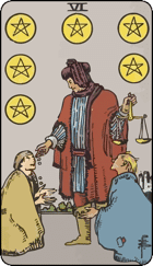 Sáu Tiền, Six of Pentacles